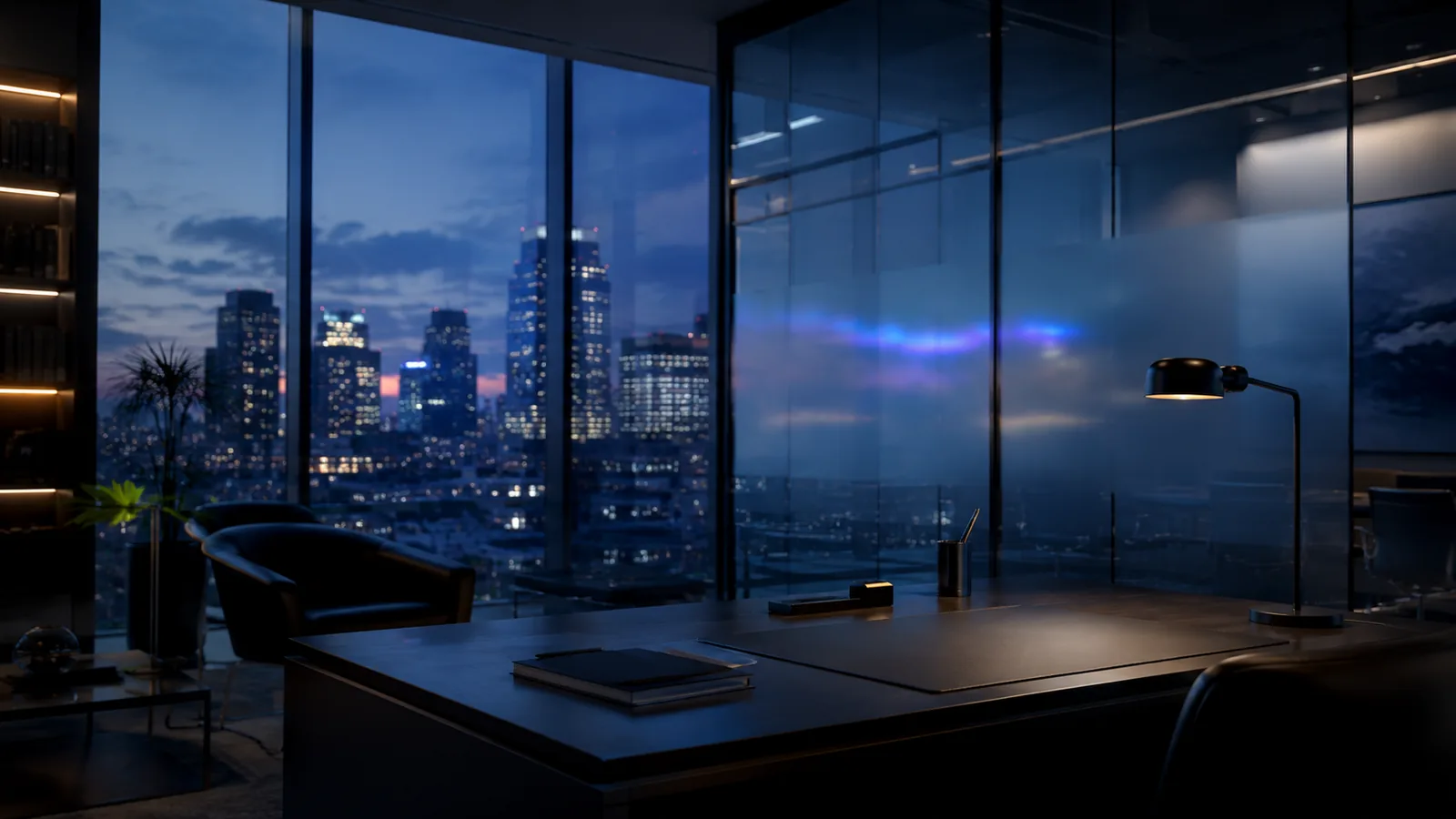 Vorschau-Visual der Demo-Website (Glass-Mono-Theme)